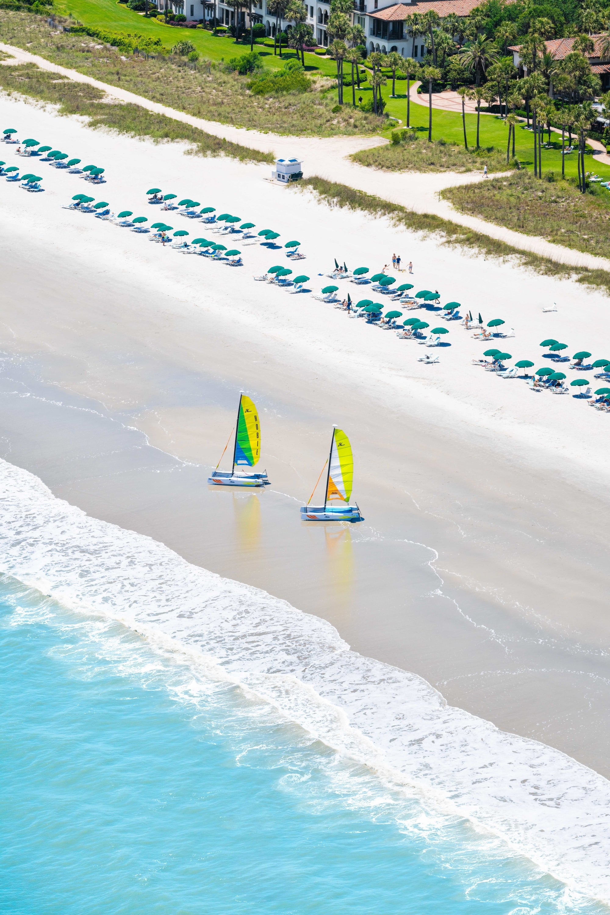 Two Sailboats Vertical, The Cloister at Sea Island, Georgia