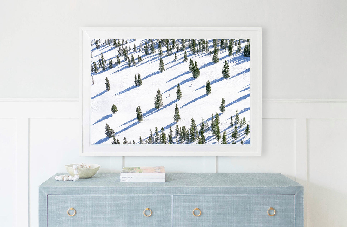 Two Skiers, Snowmass Mountain