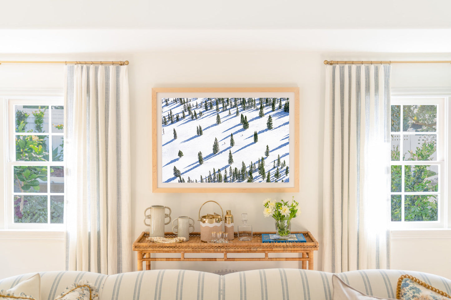 Two Skiers, Snowmass Mountain