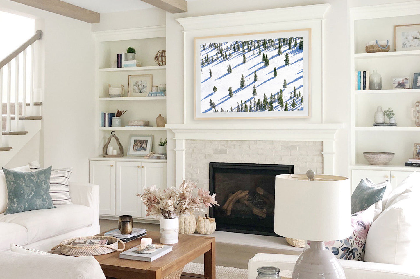 Two Skiers, Snowmass Mountain