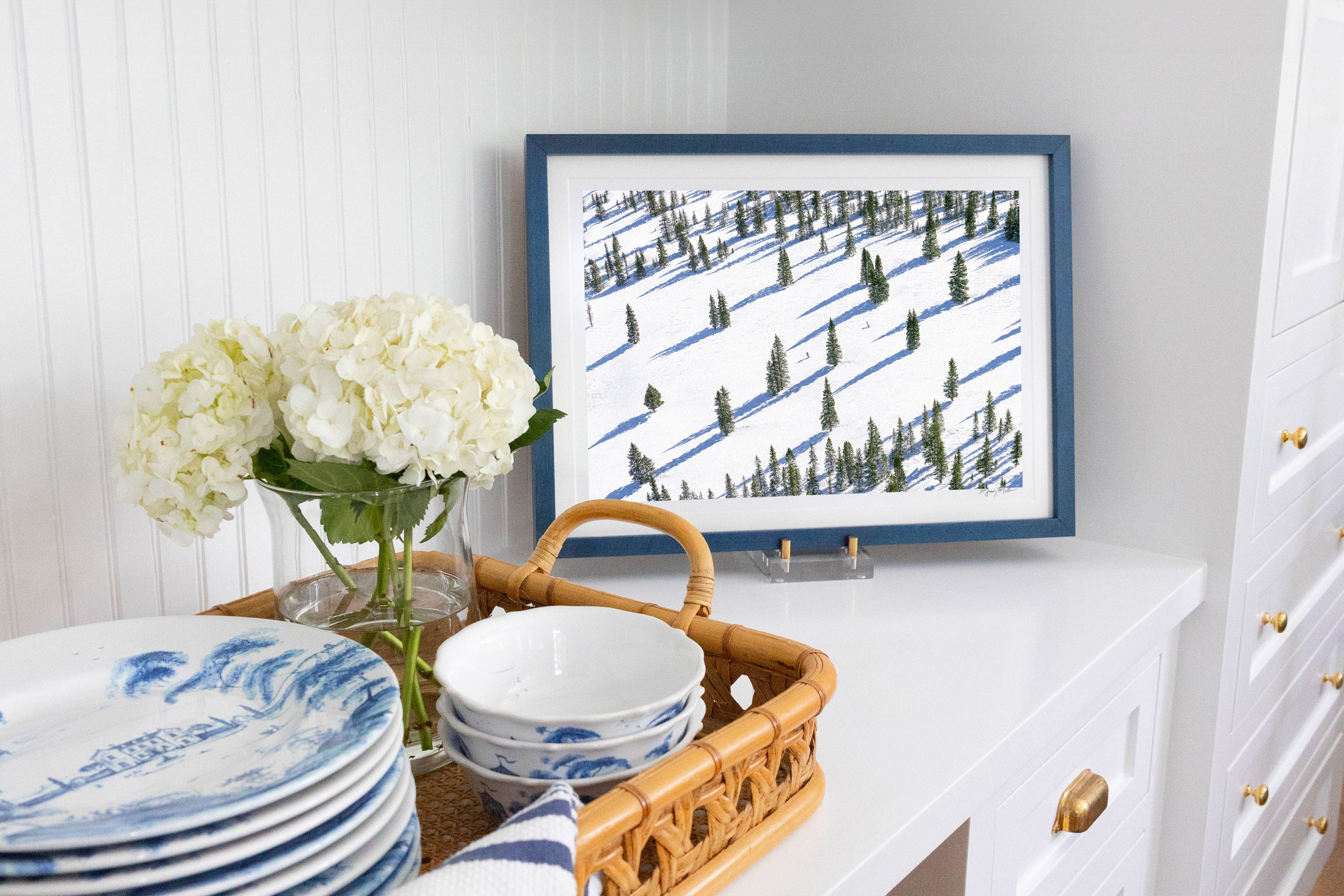 Two Skiers, Snowmass Mountain