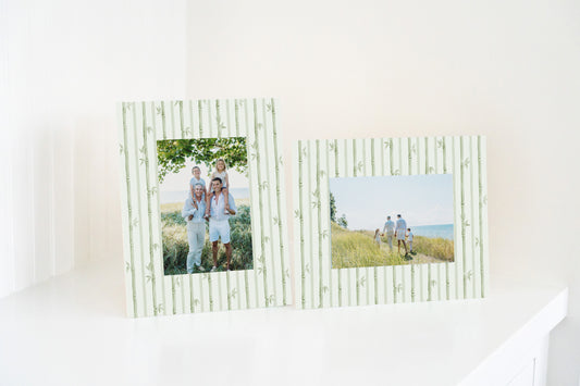 The Veranda Bamboo Vertical Picture Frame - Riviera Green