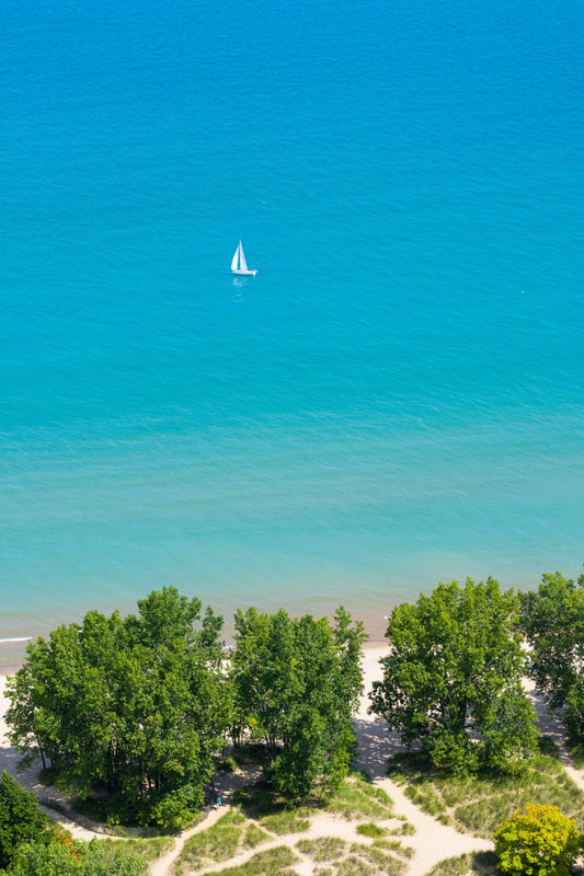 Product image for Wilmette Sailboat Vertical, Chicago