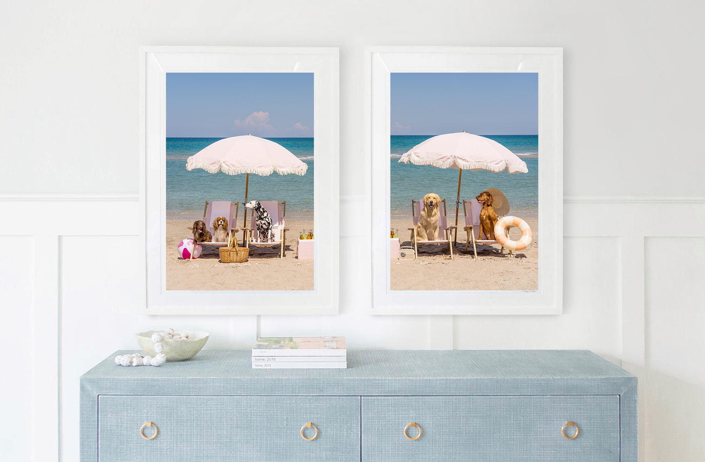 Beach Day Diptych, Palm Beach