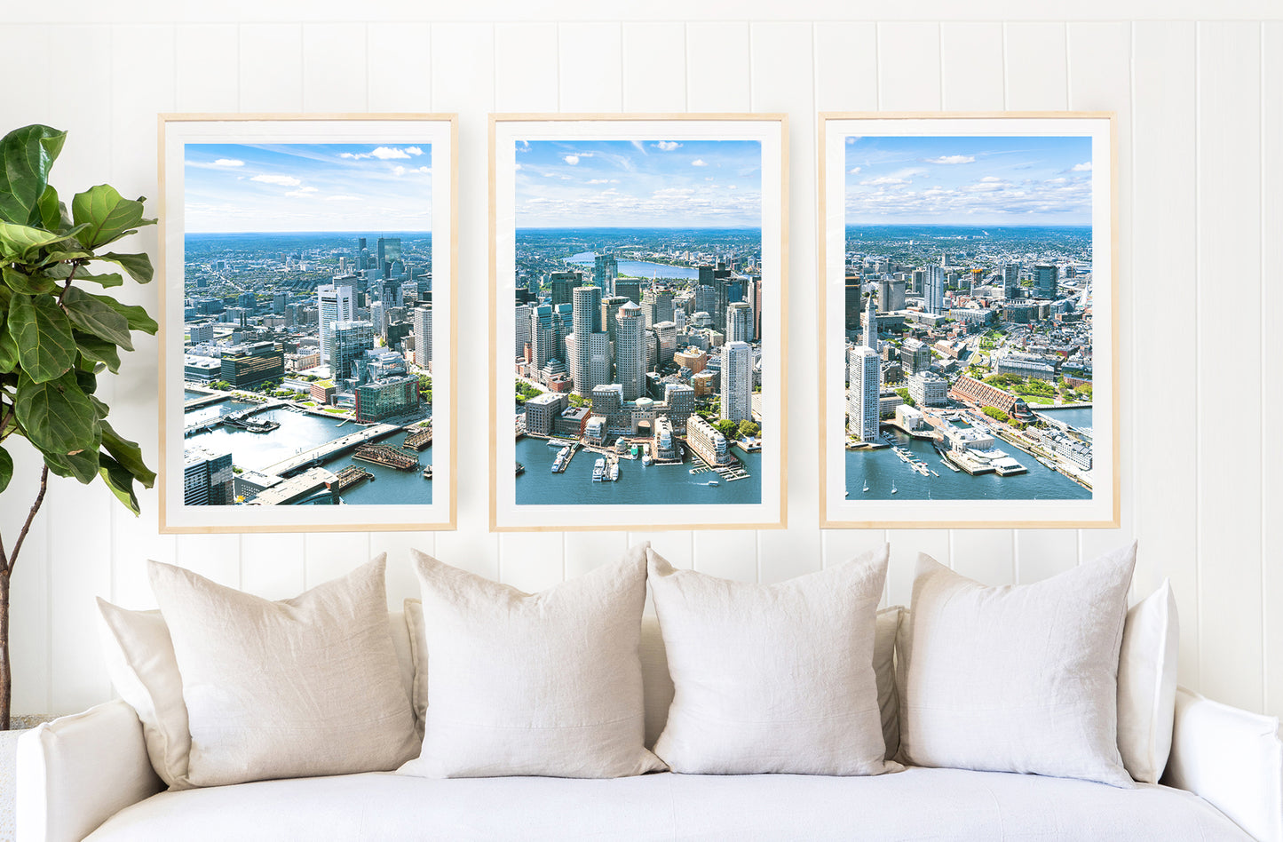 Boston Skyline Triptych