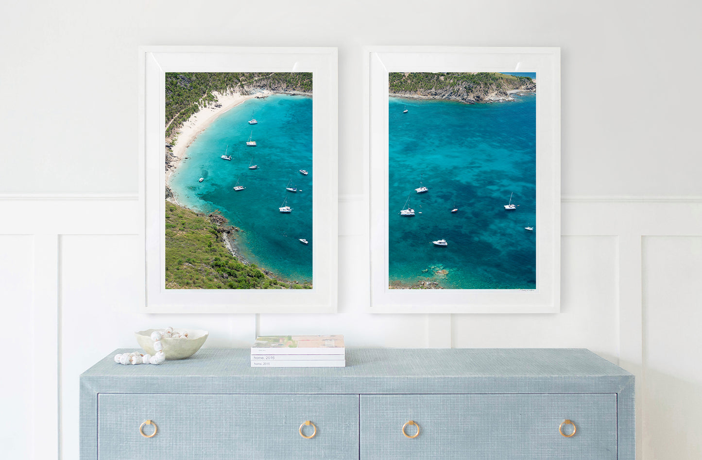 Colombier Beach Diptych, St. Barths