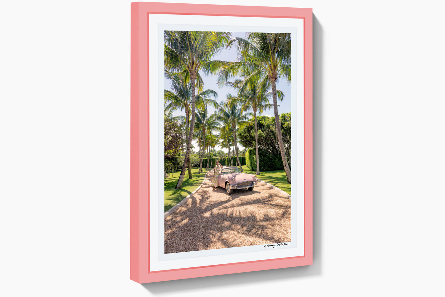 Lady in Lilly, Palm Beach, Pink Frame