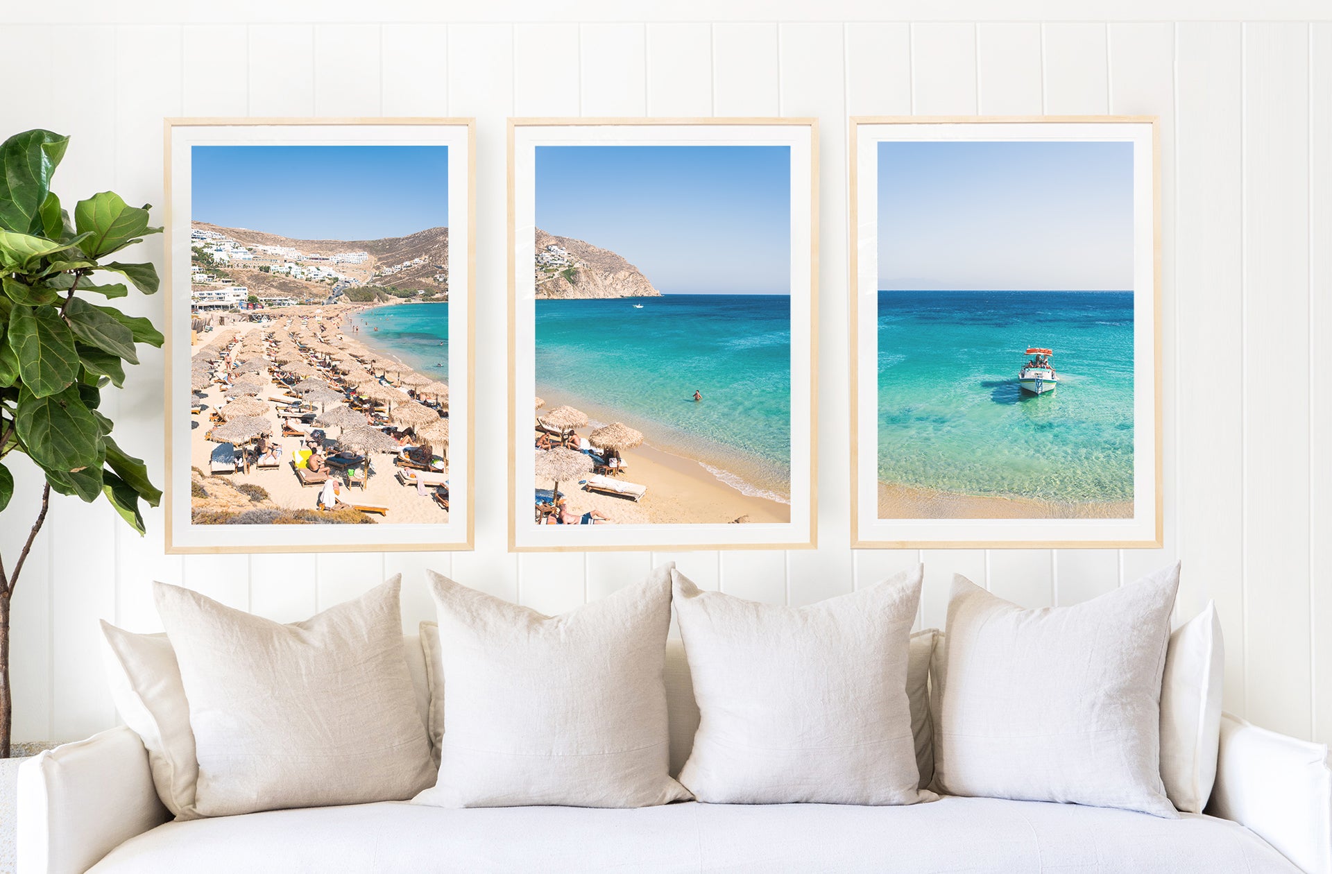 Mykonos Beach Triptych, Greece