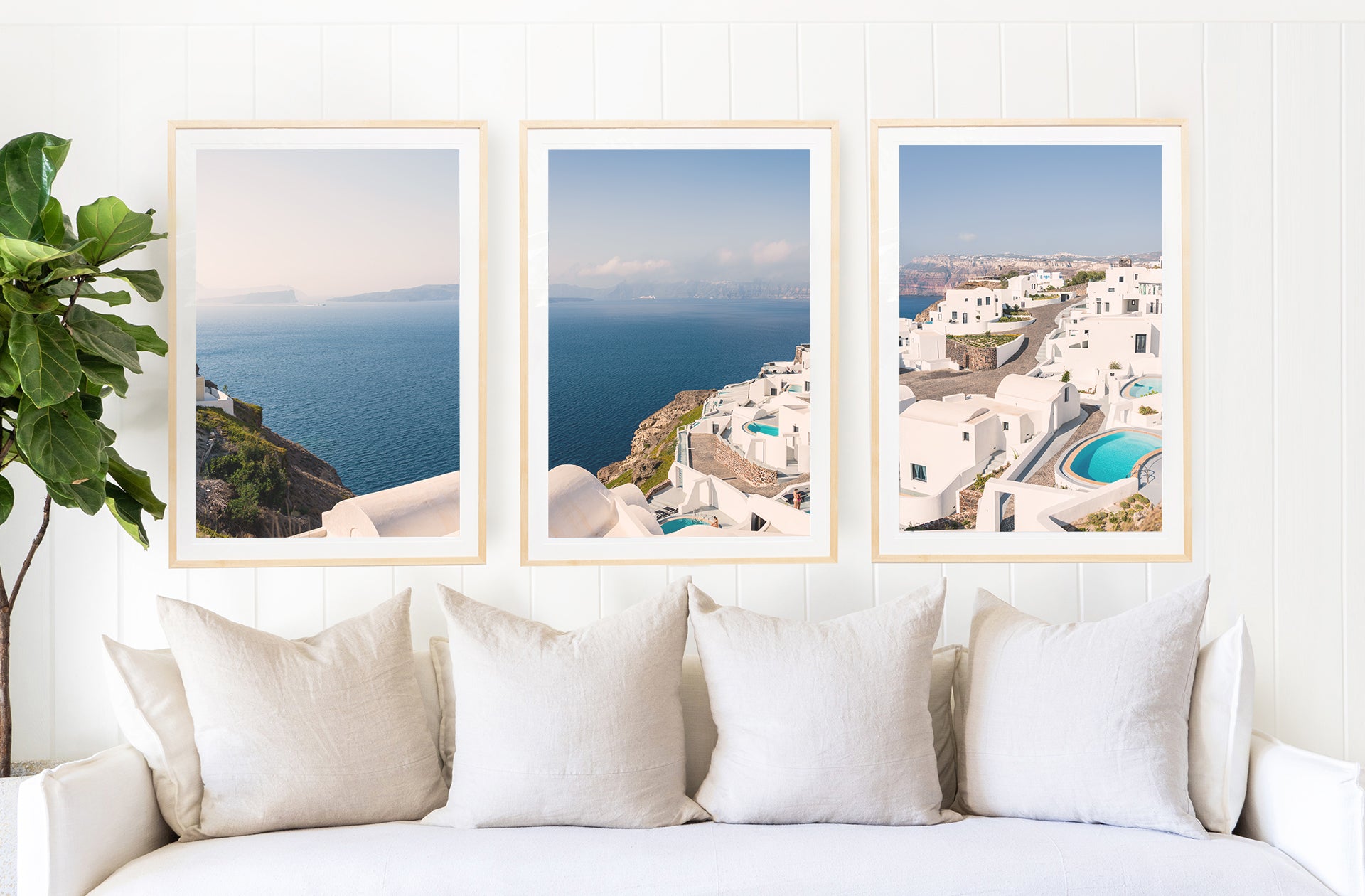 Santorini Vista Triptych, Greece