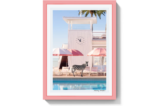 Sun and Stripes, Coral Casino, Pink Frame