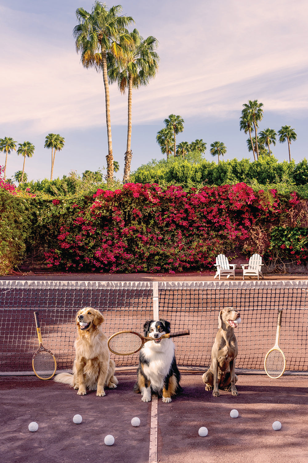 Tennis Match, Parker Palm Springs, Small White Frame, Final Sale