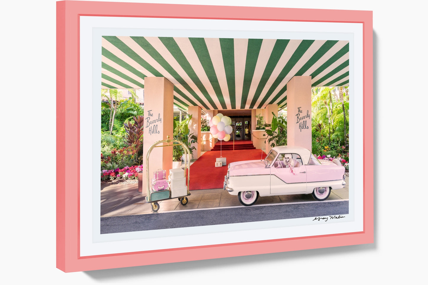 The Pink Poodle, The Beverly Hills Hotel, Pink Frame