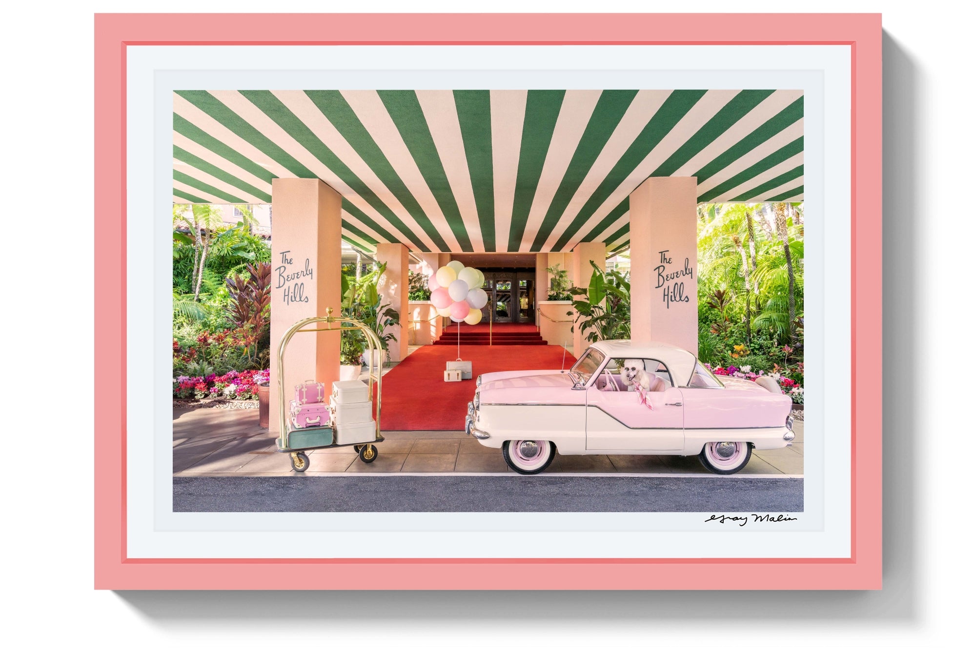 The Pink Poodle, The Beverly Hills Hotel, Pink Frame