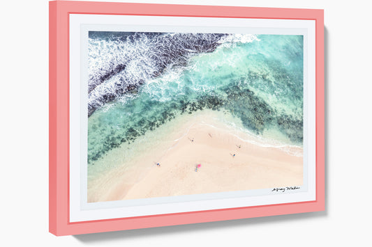 Product image for The Pink Umbrella, Hawaii, Pink Frame