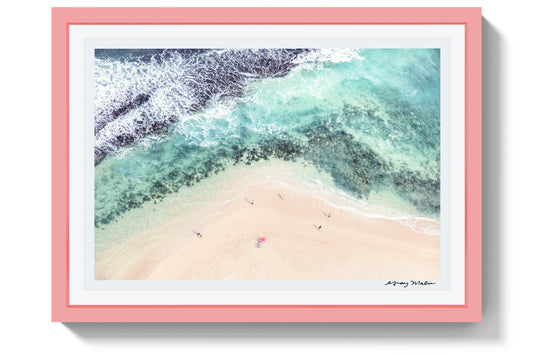 Product image for The Pink Umbrella, Hawaii, Pink Frame