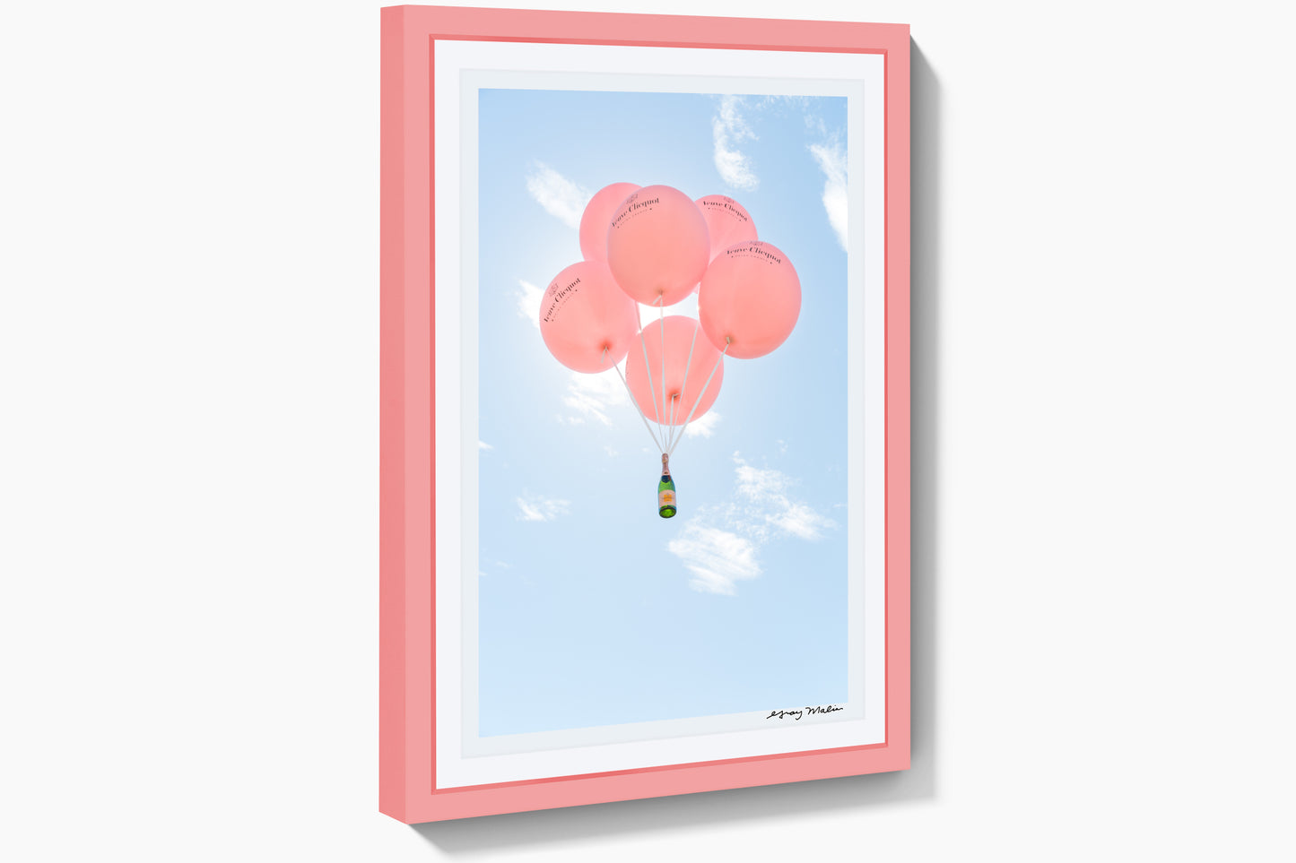 Veuve Clicquot Pink Balloons, Pink Frame