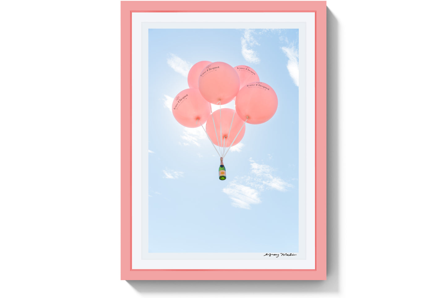 Veuve Clicquot Pink Balloons, Pink Frame