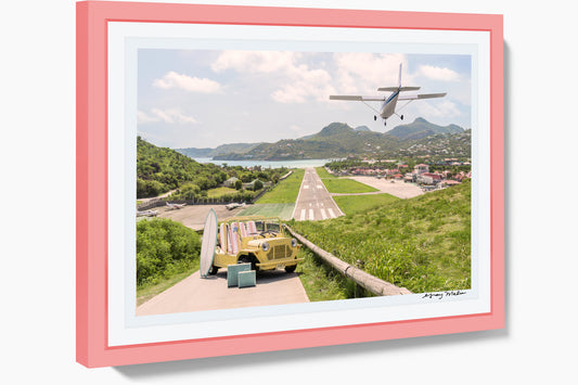 Product image for Welcome to St. Barths, Pink Frame