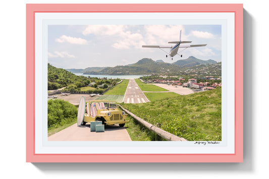 Product image for Welcome to St. Barths, Pink Frame