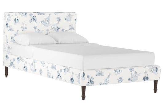 The Platform Bed, Toile Blue