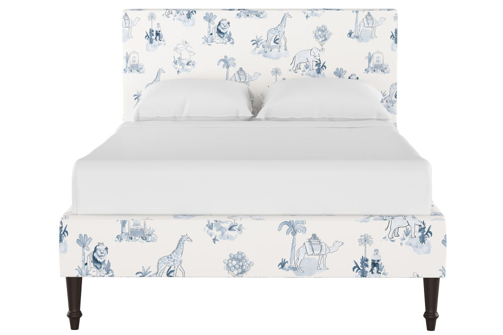 The Platform Bed, Toile Blue