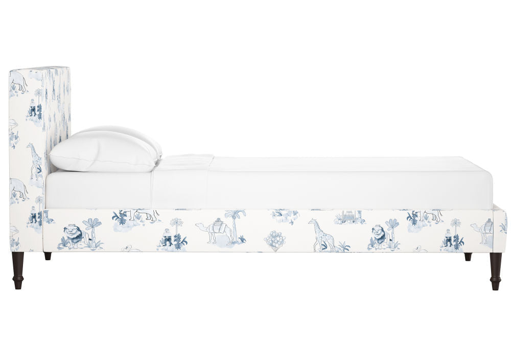 The Platform Bed, Toile Blue