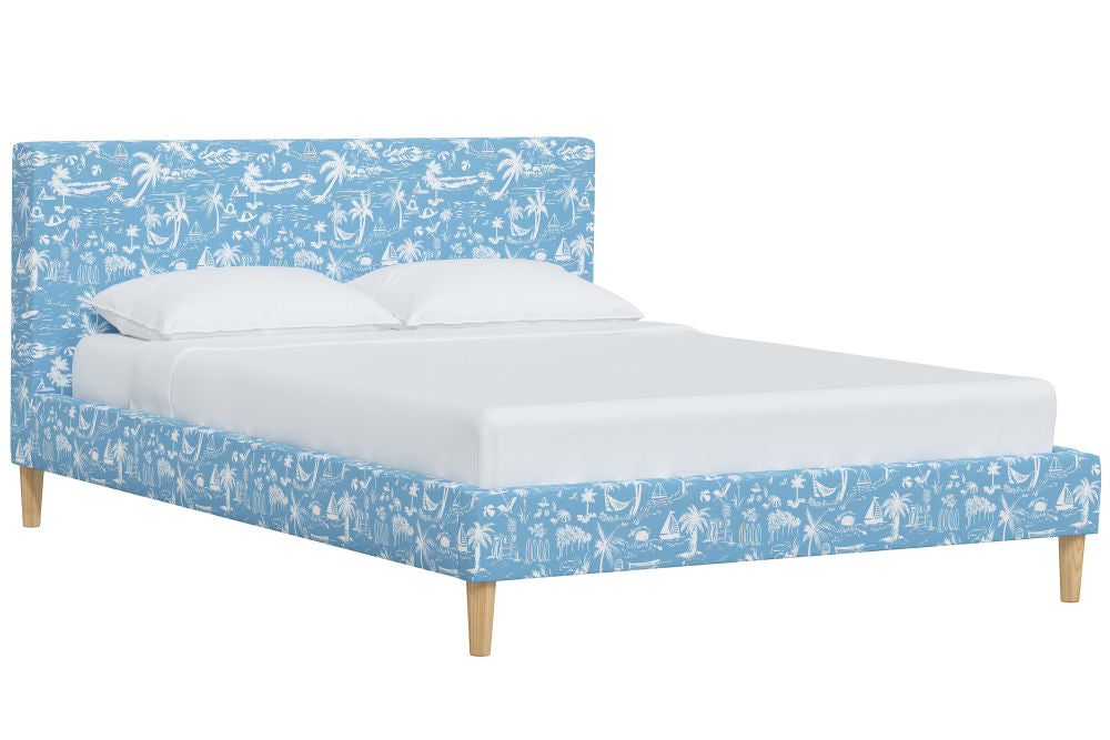 The Platform Bed, Beach Toile Blue