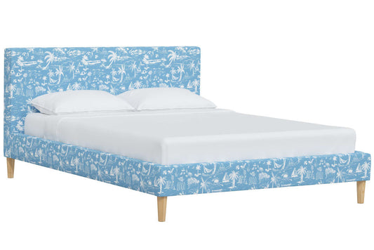 Product image for The Platform Bed, Beach Toile Blue