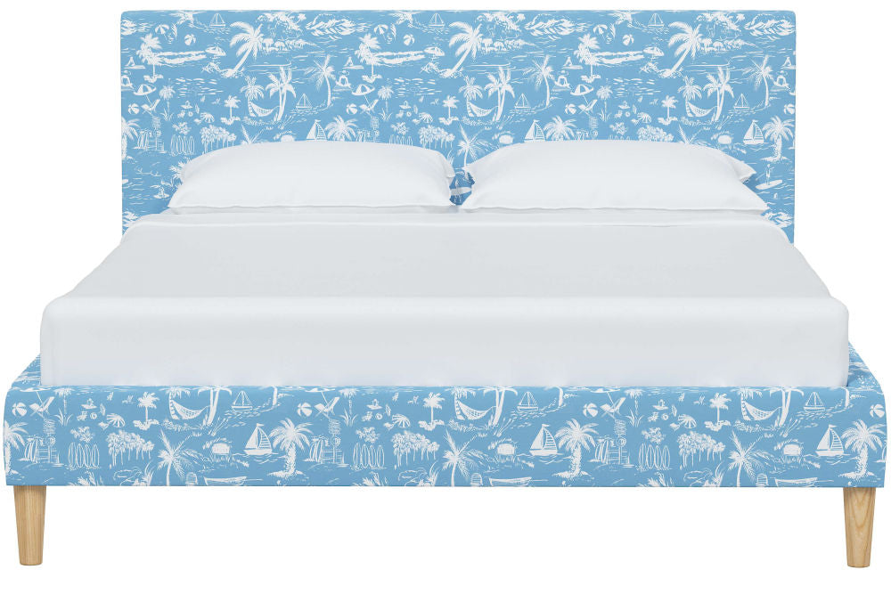 The Platform Bed, Beach Toile Blue