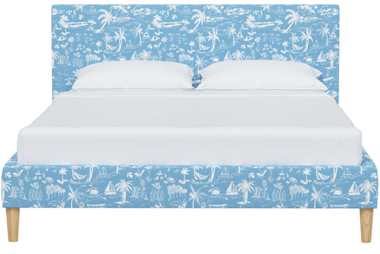 The Platform Bed, Beach Toile Blue