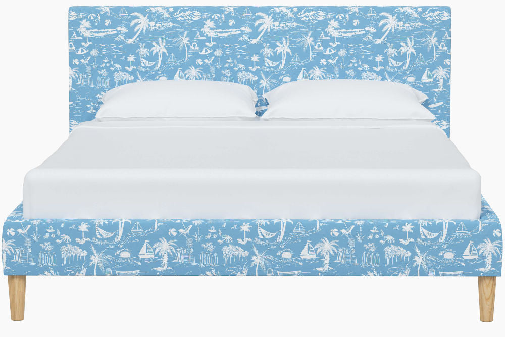 The Platform Bed, Beach Toile Blue