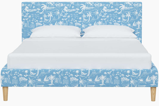 Product image for The Platform Bed, Beach Toile Blue