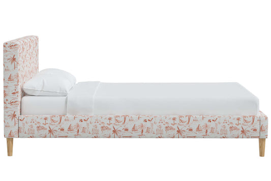 The Platform Bed, Beach Toile Coral