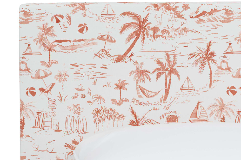 The Platform Bed, Beach Toile Coral