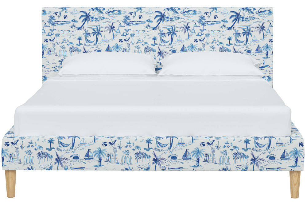 The Platform Bed, Beach Toile Navy