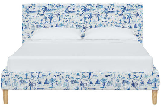 The Platform Bed, Beach Toile Navy