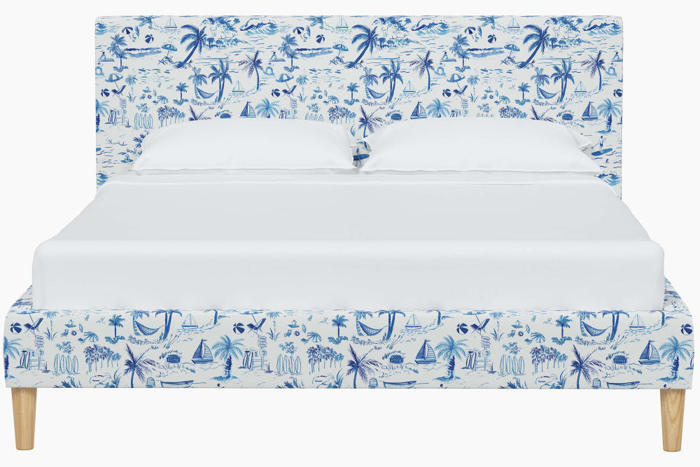 The Platform Bed, Beach Toile Navy