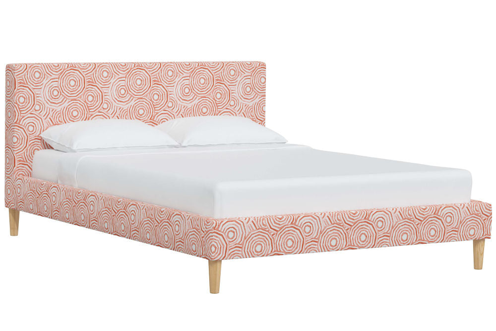 The Platform Bed, Umbrella Swirl Coral