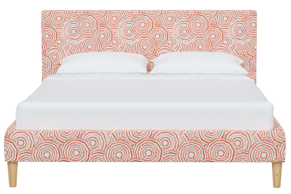 The Platform Bed, Umbrella Swirl Coral