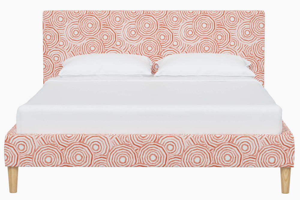 The Platform Bed, Umbrella Swirl Coral