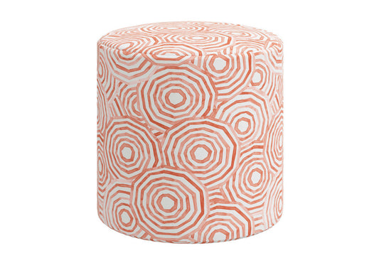 Product image for The Ottoman, Umbrella Swirl Coral