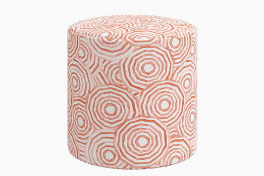 Product image for The Ottoman, Umbrella Swirl Coral