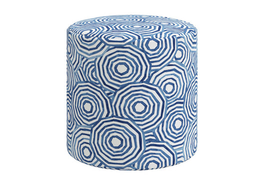 Product image for The Ottoman, Umbrella Swirl Navy