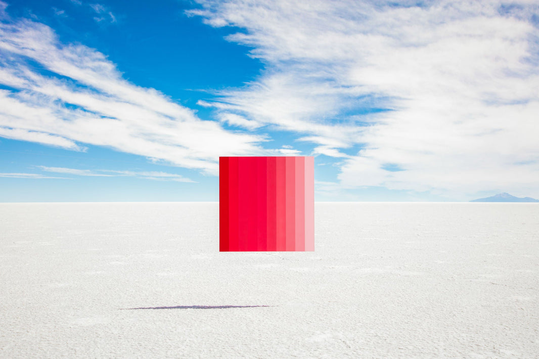Photography by Gray Malin of Red Ombré Square