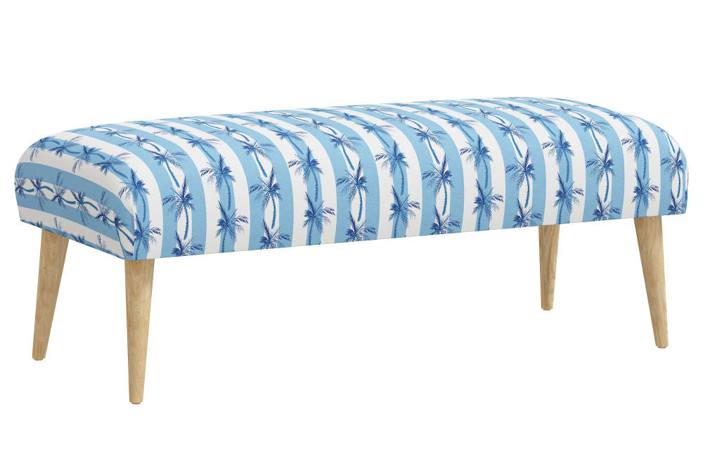 The Bench, Cabana Stripe Palms Blue