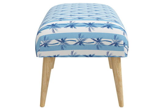 The Bench, Cabana Stripe Palms Blue