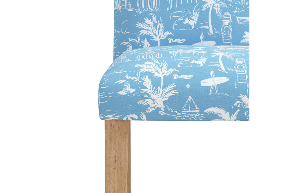 The Dining Chair, Beach Toile Blue