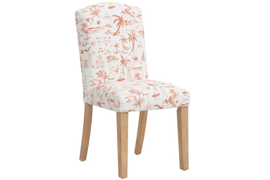 Product image for The Dining Chair, Beach Toile Coral