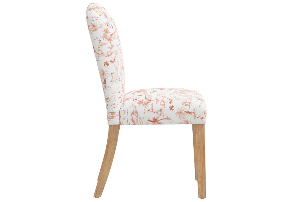 The Dining Chair, Beach Toile Coral