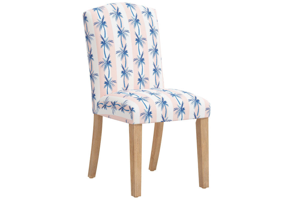 The Dining Chair, Cabana Stripe Palms Coral